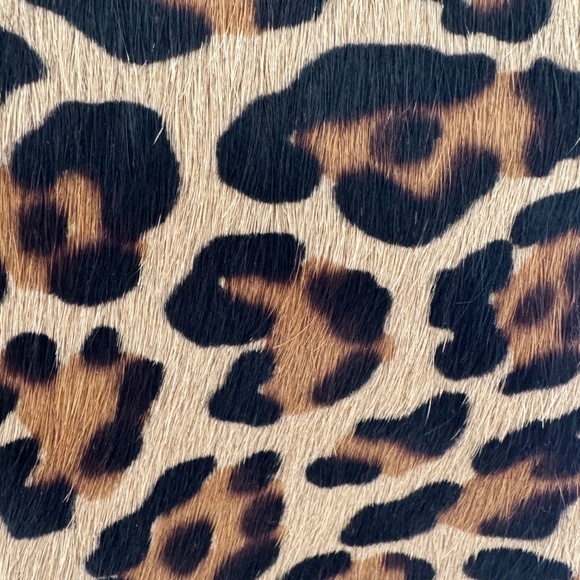 KATE MOSS x ZARA 100% LEATHER JACKET IN LIGHT BEIGE ANIMAL PRINT -M - Picture 5 of 11